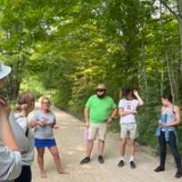 Beaver Island Participants gather to listen to speaker